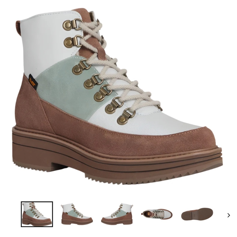 NWOT Teva Color Block Patchwork Midform Lace-up Ankle Boots